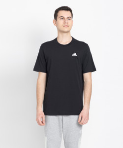 ADIDAS Printed Men Round Neck Black T-Shirt
