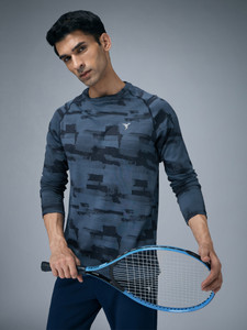 TECHNOSPORT Men Navy Blue Crew Neck T-Shirt - Image 6