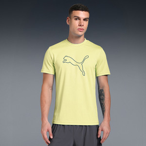 PUMA Printed Men Round Neck Yellow T-Shirt
