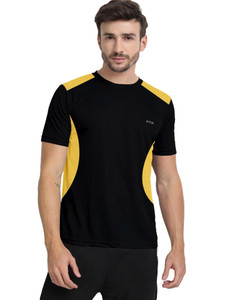 FTX Colorblock Men Round Neck Multicolor T-Shirt