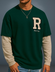 Force Printed Men Round Neck Green T-Shirt