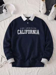 Jump Cuts Dark Blue Polo Neck T-Shirt - Image 5