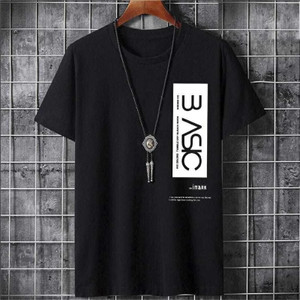 Axxitude Printed Men Round Neck Black T-Shirt
