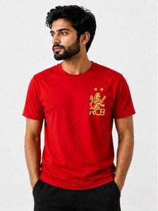 TURTEE Printed Men Round Neck Red T-Shirt