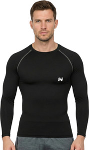 NINQ Solid Men Round Neck Black T-Shirt
