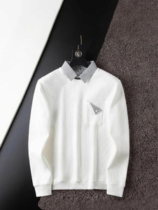 Kesar Men Polo Neck White T-Shirt - Image 4