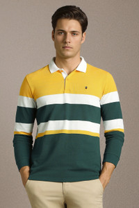 LOUIS PHILIPPE Striped Men Polo Neck Multicolor T-Shirt