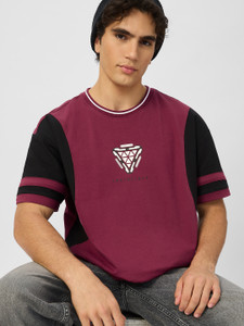The Souled Store Maroon Round Neck T-Shirt - Image 5