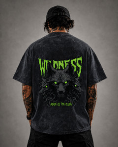 Woops Men Black Round Neck Printed T-Shirt - Image 6