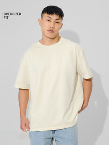 LazyGreg Solid Men Round Neck White T-Shirt