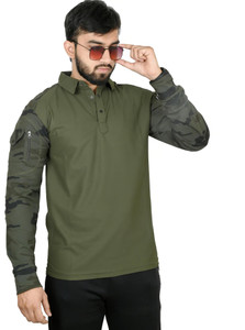 AADAKS SPORTZZ Solid Men Polo Neck Multicolor T-Shirt