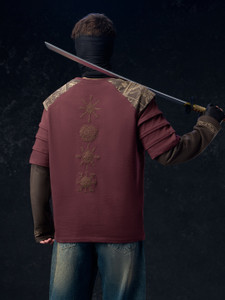 The Souled Store Embroidered Maroon T-Shirt - Image 6