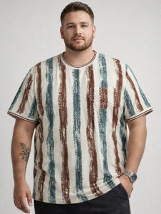 Austivo Printed Men Round Neck Multicolor T-Shirt