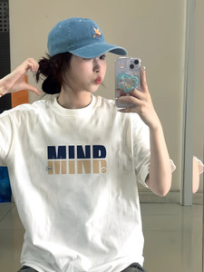 HouseOfCommon Printed Women Round Neck White T-Shirt