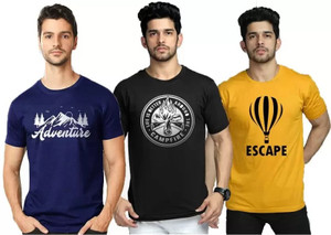 JERKYN Graphic Print Men Round Neck Multicolor T-Shirt