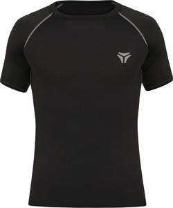 Kyk Solid Men Round Neck Reversible Black T-Shirt