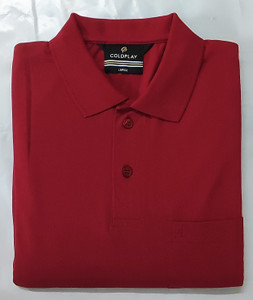Coldplay Solid Men Polo Neck Red T-Shirt