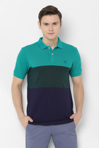 Allen Solly Colorblock Men Polo Neck Multicolor T-Shirt