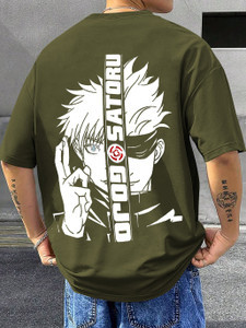 TripBroz Printed Men Round Neck Green T-Shirt