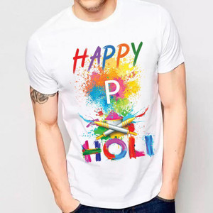 BQF Printed Men Round Neck White T-Shirt