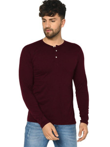 Grabin Sports Men Henley Neck Maroon T-Shirt - Image 6