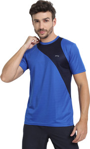 FTX Colorblock Men Round Neck Multicolor T-Shirt