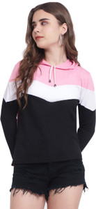 DEEPMAYRA COLLECTION Colorblock Women Hooded Neck Multicolor T-Shirt