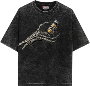 DIGI DRAPE Graphic Print Men Round Neck Black T-Shirt