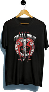 Tee Gallery Graphic Print Men Round Neck Black T-Shirt