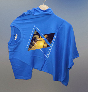 Magneto Printed Men Round Neck Blue T-Shirt