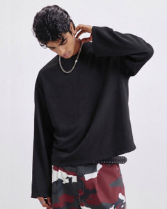 Cloth Code Men's Crew Neck Solid Black T-Shirt - Image 5