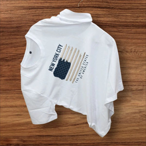 Magneto Printed Men Round Neck White T-Shirt