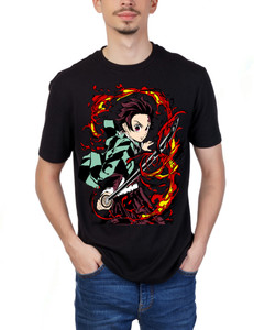 VIRTUALITY Printed Men Round Neck Black T-Shirt