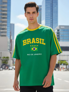 TOM MILTON Men Green T-Shirt - Image 6