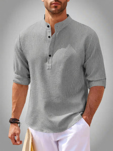HOODLER Men Solid Straight Kurta