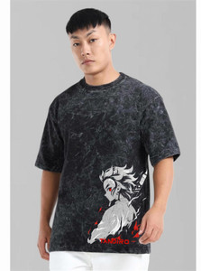 R Y Traders Printed Men Round Neck Black T-Shirt - Image 6