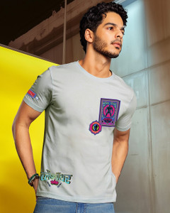 BEWAKOOF Graphic Print Men Round Neck Grey T-Shirt