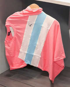 Magneto Striped Men Round Neck Pink T-Shirt