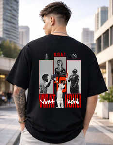 Bawrii Printed, Graphic Print, Sporty Men Racerback Black T-Shirt