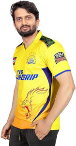 MSV Printed, Typography Men Polo Neck Multicolor T-Shirt