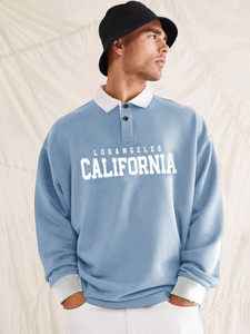 EyeBogler Men Polo Neck Blue T-Shirt - Image 5