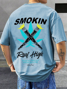 TripBroz Light Blue Men's Round Neck T-Shirt - Image 3