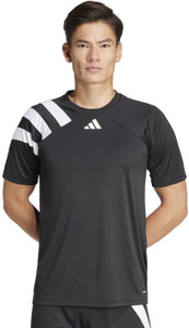 ADIDAS Printed Men Round Neck Black T-Shirt