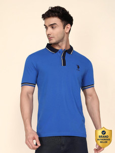 U.S. POLO ASSN. Blue Polo Neck T-Shirt - Image 6