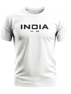 WARRIOR WORLD Printed, Typography Men Round Neck White T-Shirt