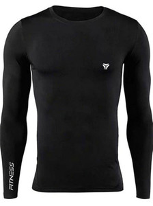 unbeatable Solid Men Round Neck Black T-Shirt