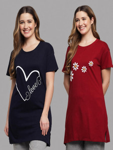 Matisse Printed Women Round Neck Multicolor T-Shirt