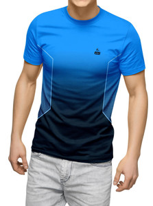 dhari by unique creation Printed Men Round Neck Blue T-Shirt