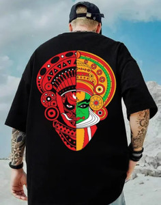 BubbleTwyst Typography Men Round Neck Black T-Shirt