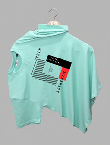 Magneto Printed Men Round Neck Light Green T-Shirt